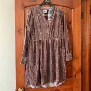 Holding horses blush pink velvet dress